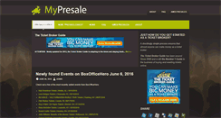Desktop Screenshot of mypresale.com